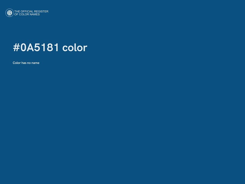 #0A5181 color image