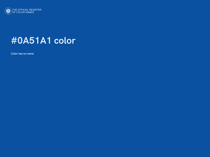 #0A51A1 color image