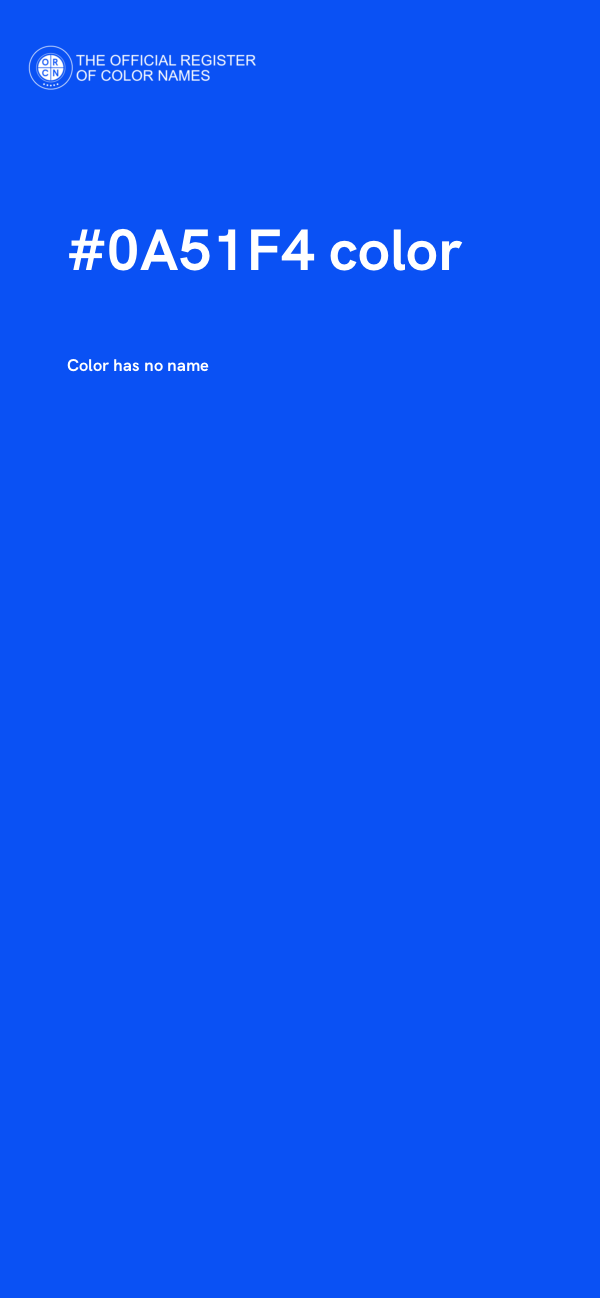 #0A51F4 color image