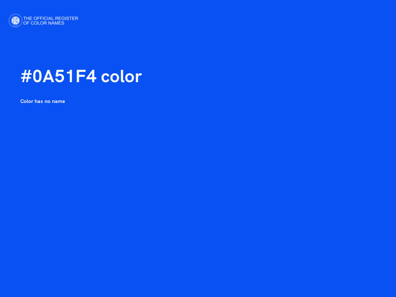 #0A51F4 color image