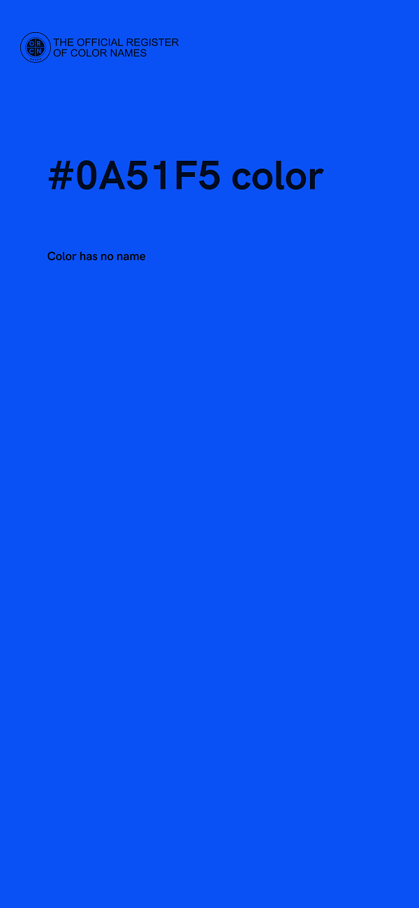#0A51F5 color image
