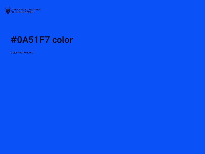 #0A51F7 color image
