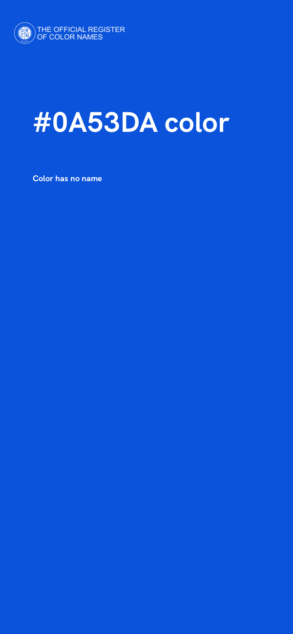 #0A53DA color image