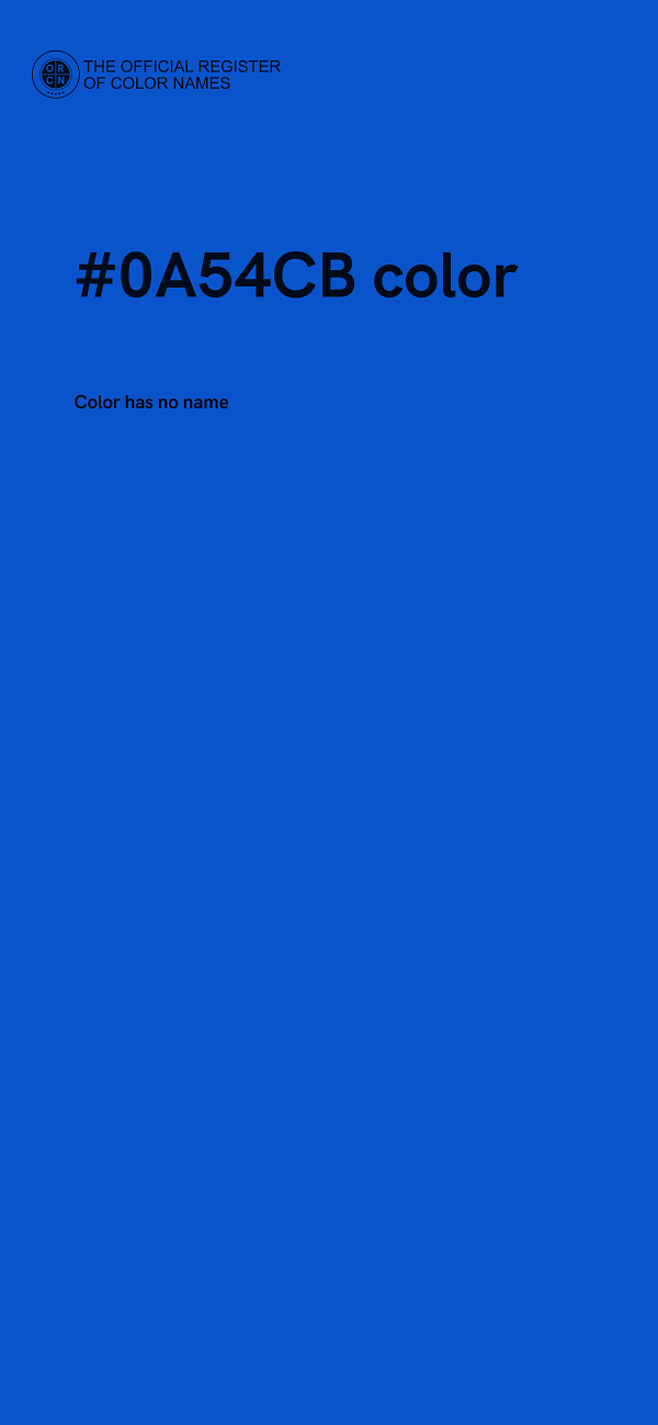 #0A54CB color image