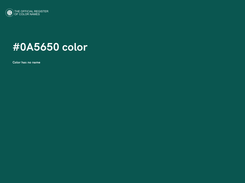#0A5650 color image