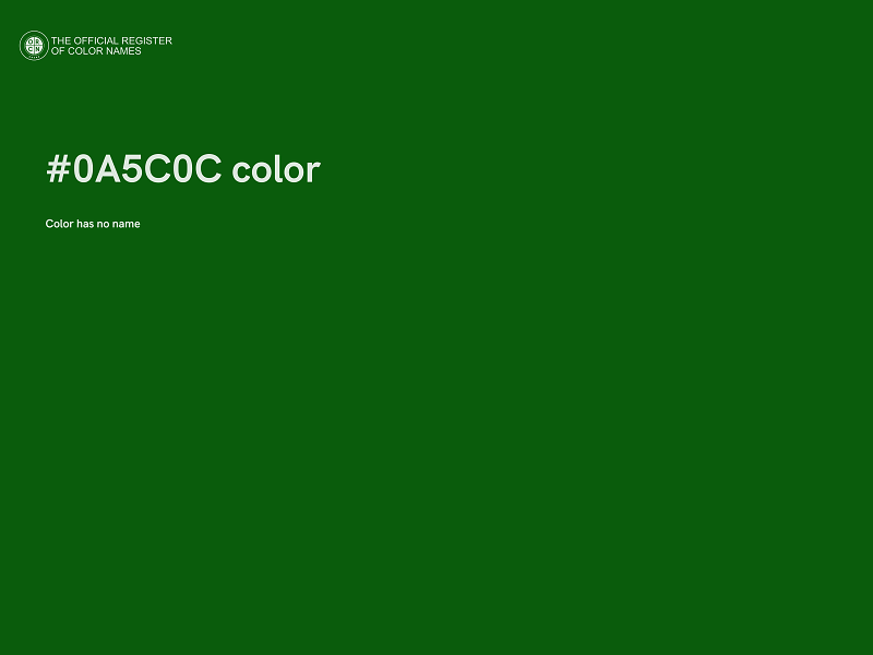 #0A5C0C color image