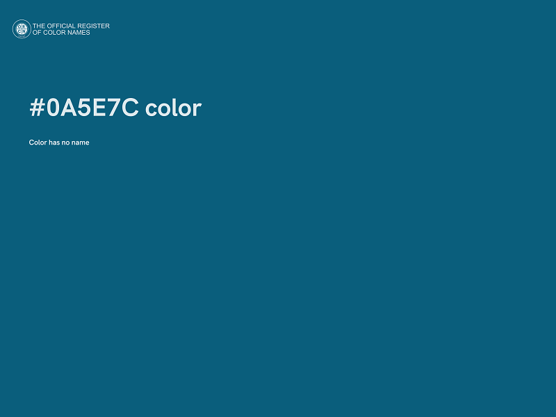 #0A5E7C color image