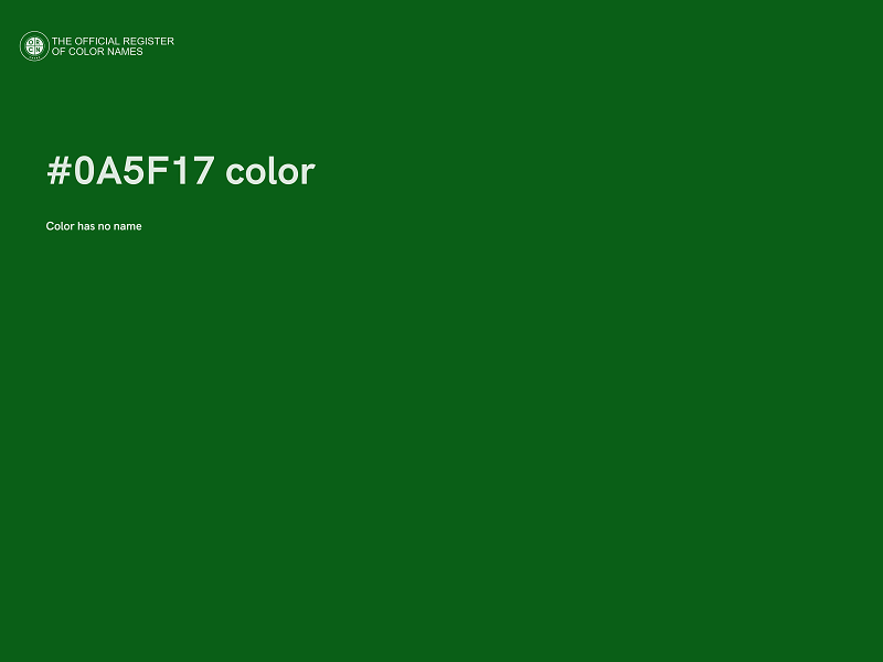 #0A5F17 color image