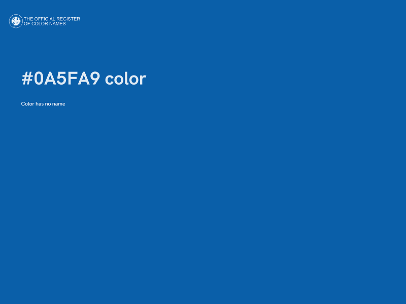 #0A5FA9 color image