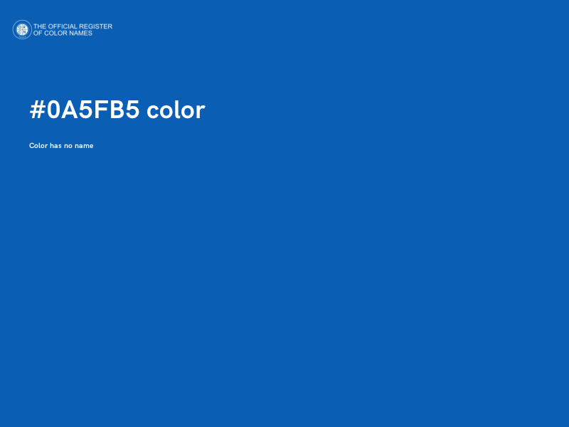 #0A5FB5 color image