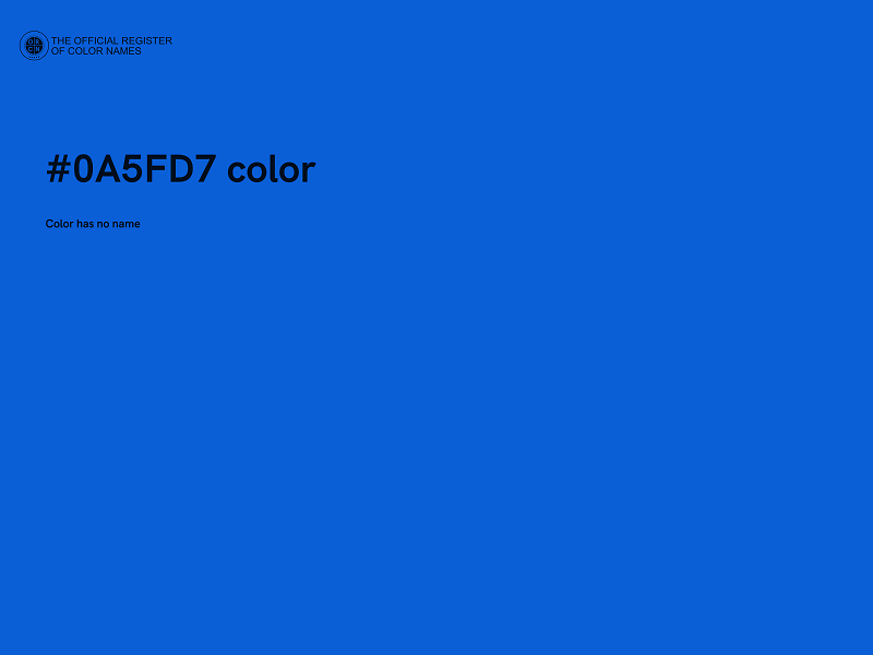 #0A5FD7 color image