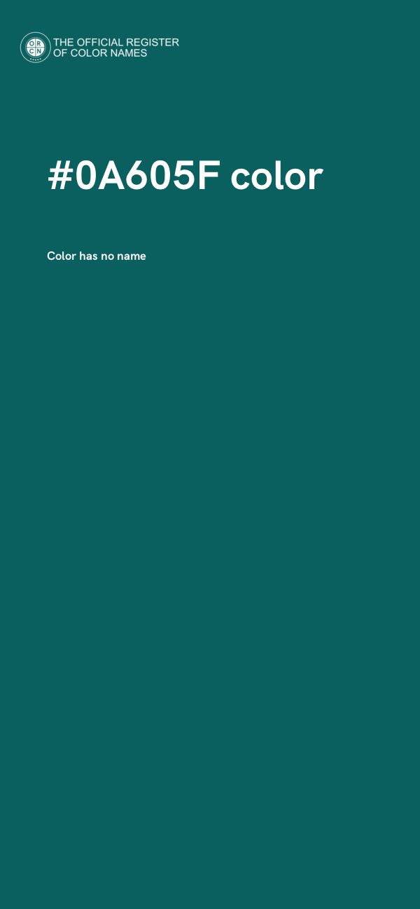 #0A605F color image