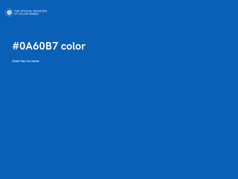 #0A60B7 color image