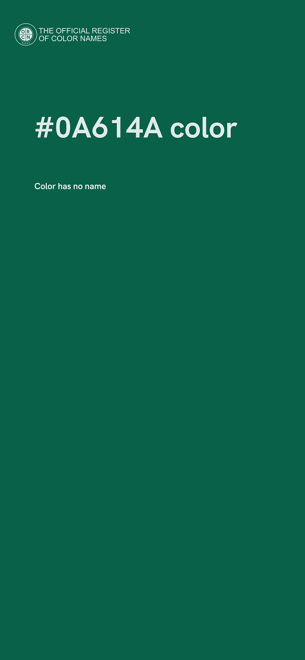 #0A614A color image