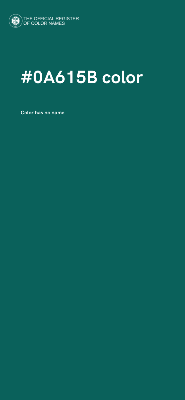 #0A615B color image