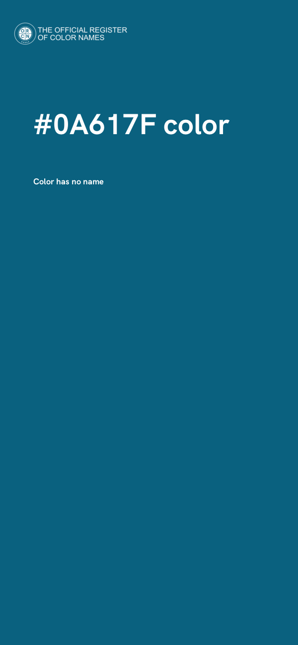 #0A617F color image