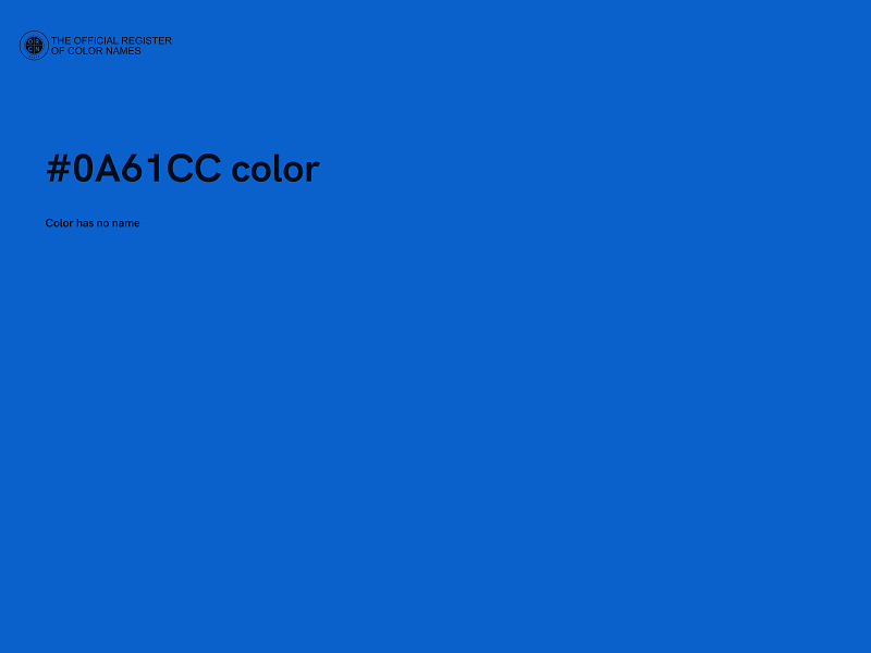 #0A61CC color image