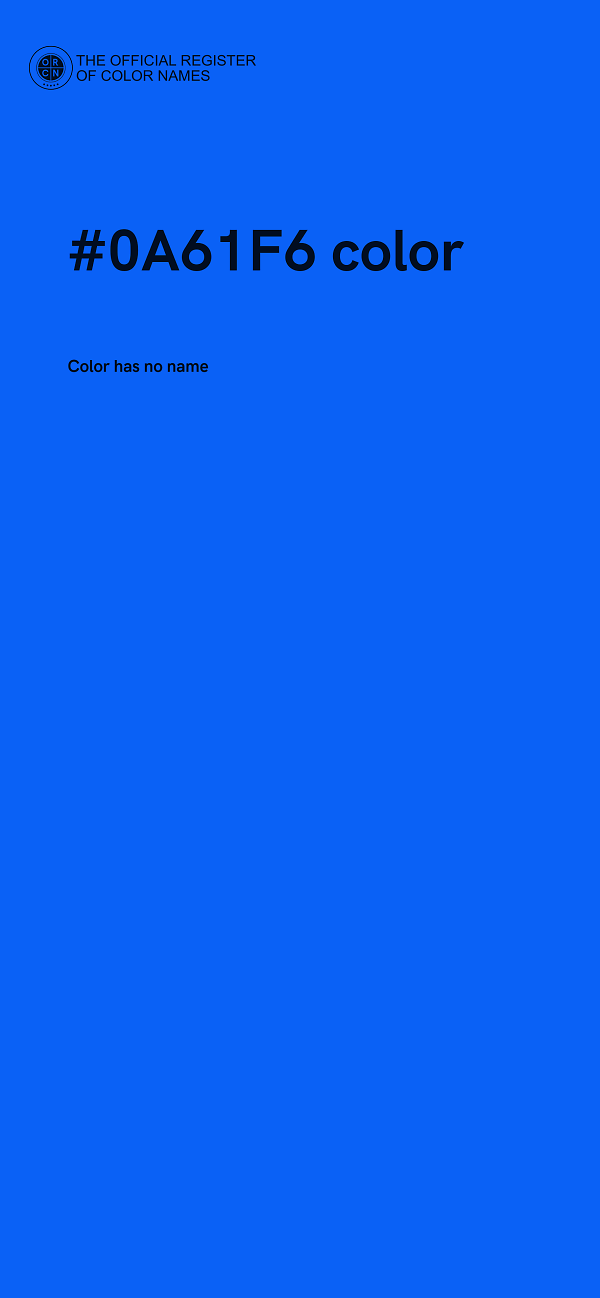 #0A61F6 color image