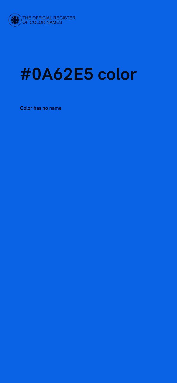 #0A62E5 color image