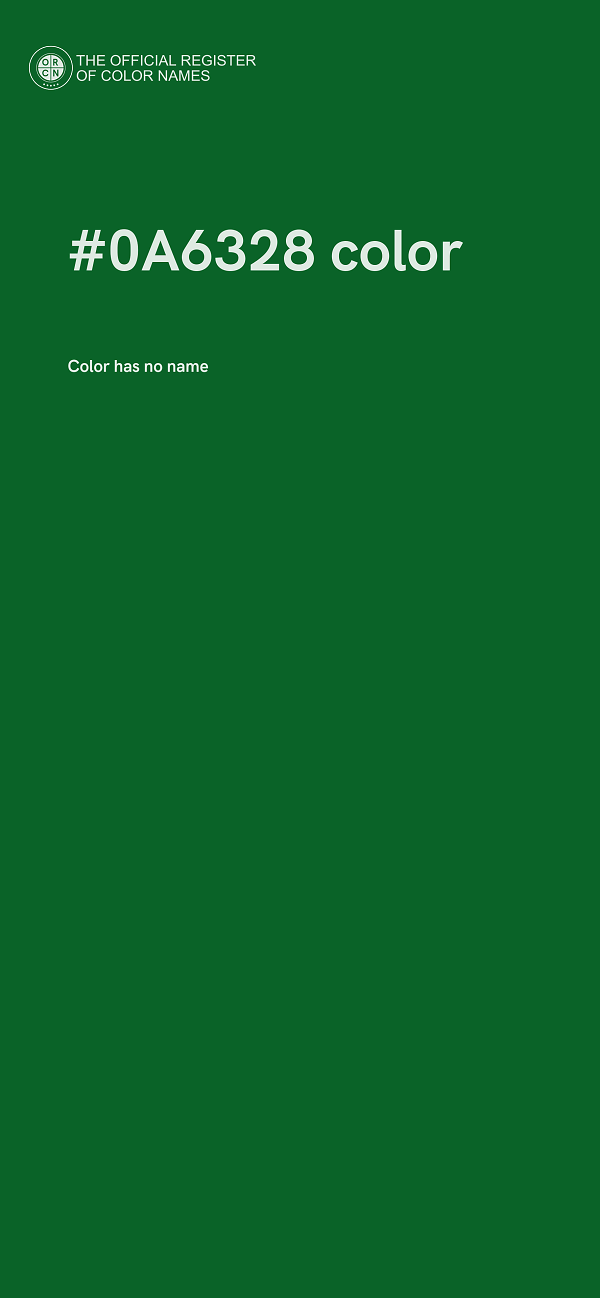 #0A6328 color image