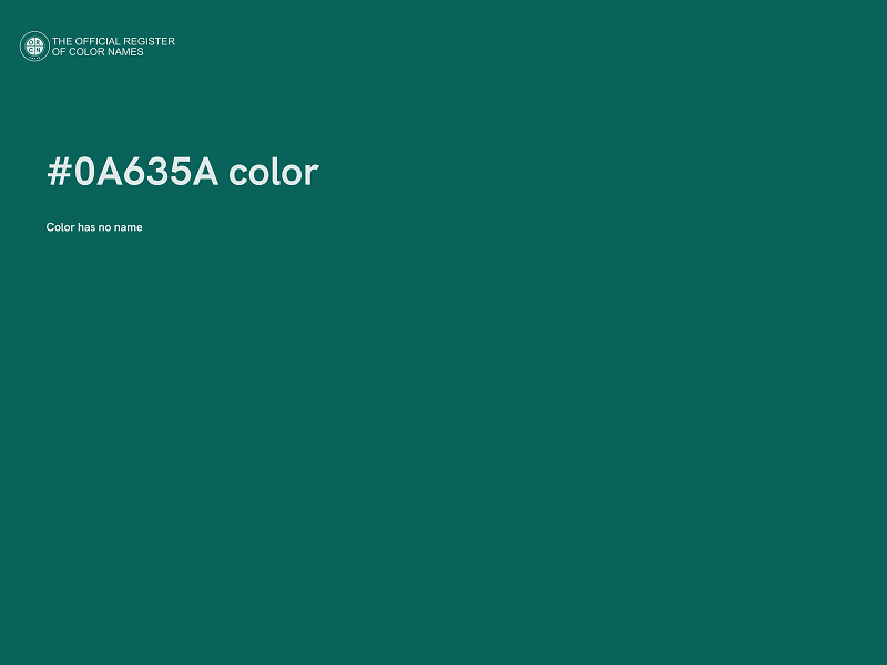 #0A635A color image