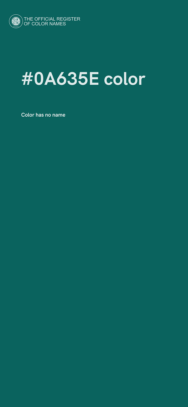 #0A635E color image