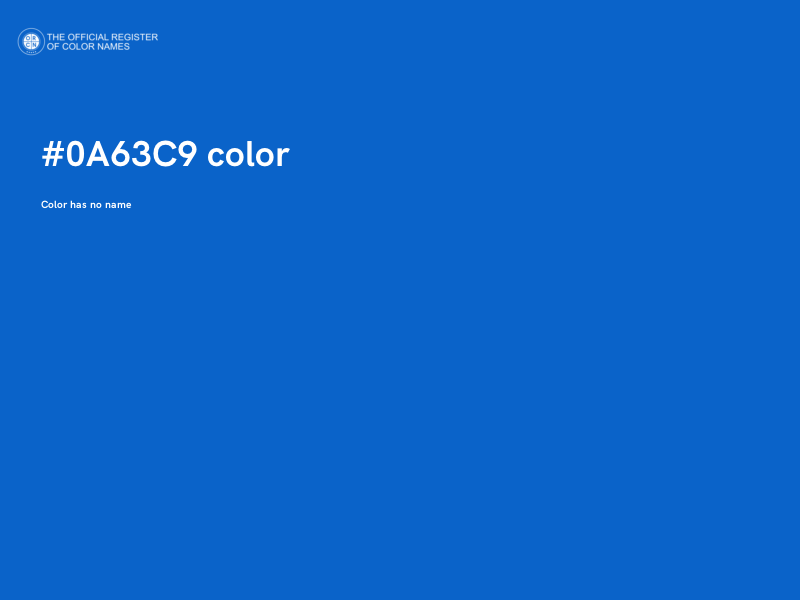 #0A63C9 color image