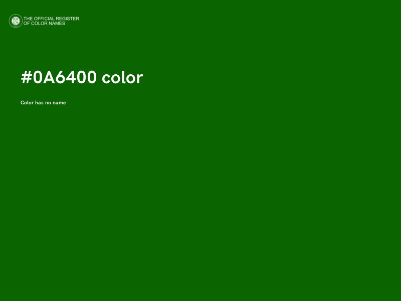 #0A6400 color image