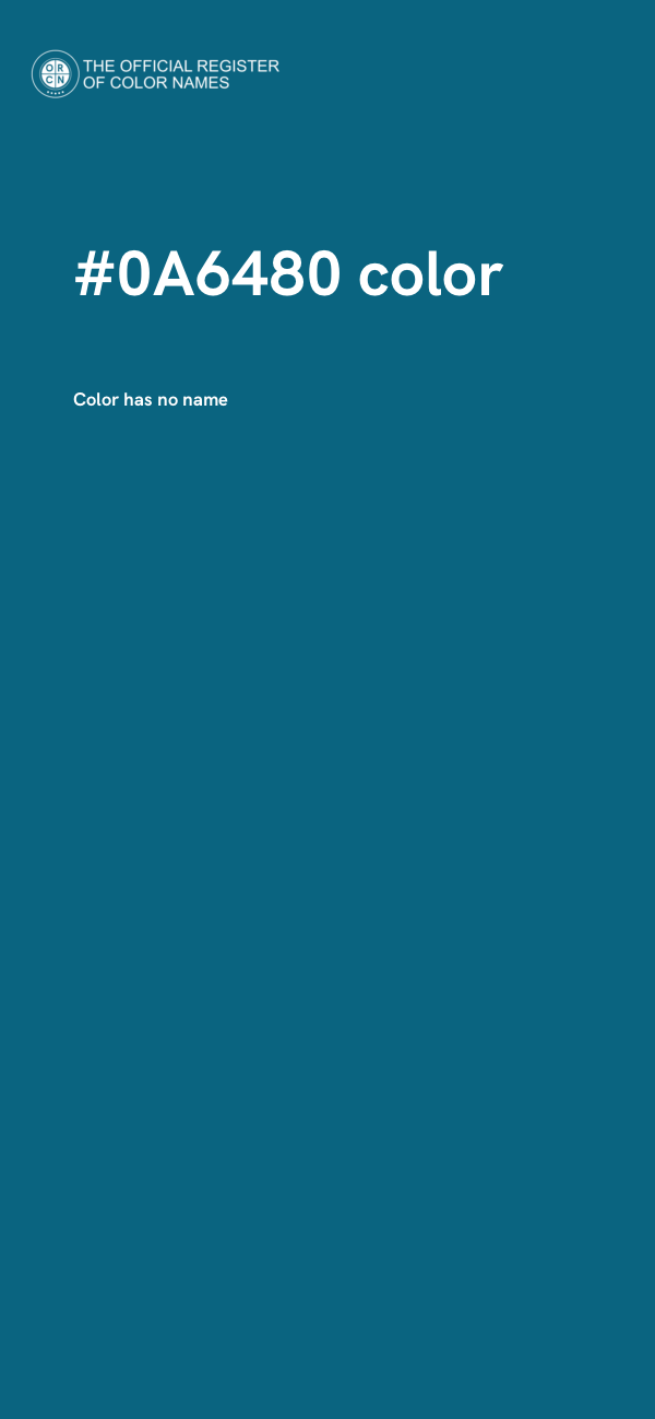 #0A6480 color image