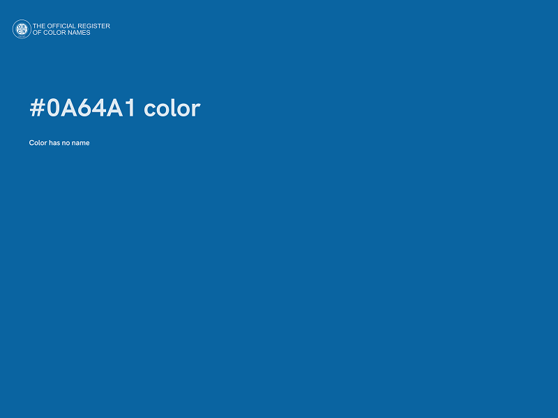 #0A64A1 color image
