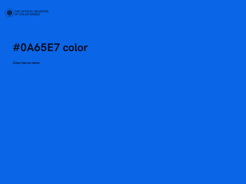 #0A65E7 color image