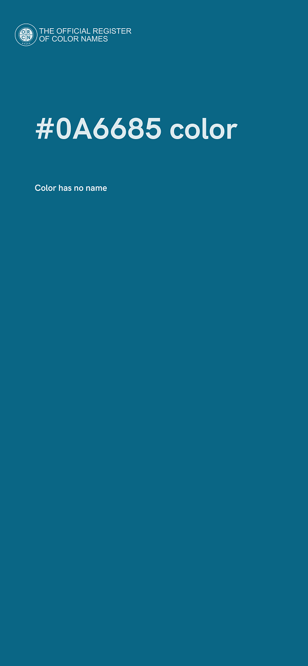 #0A6685 color image