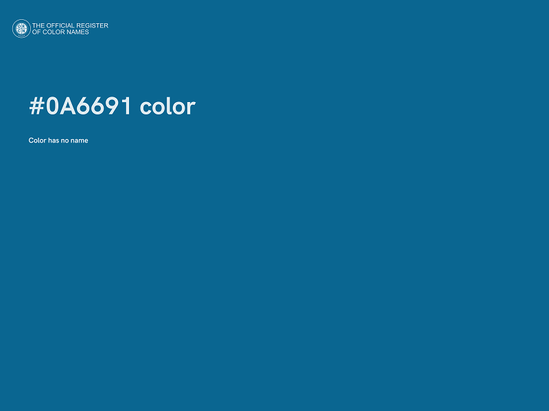 #0A6691 color image