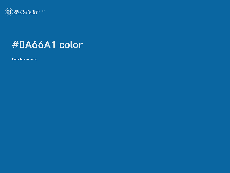 #0A66A1 color image