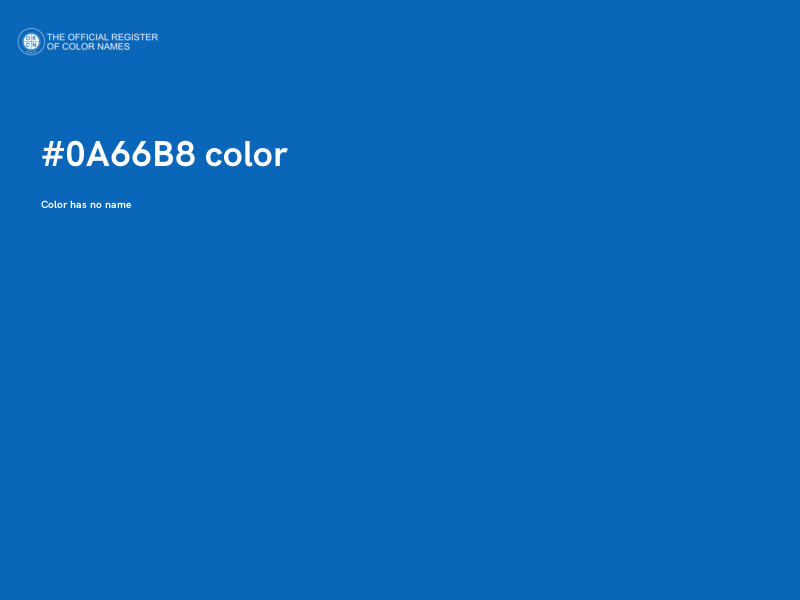 #0A66B8 color image