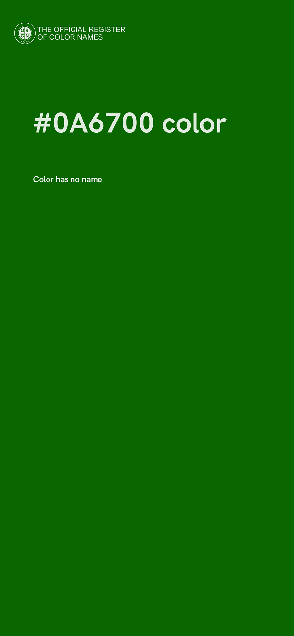 #0A6700 color image