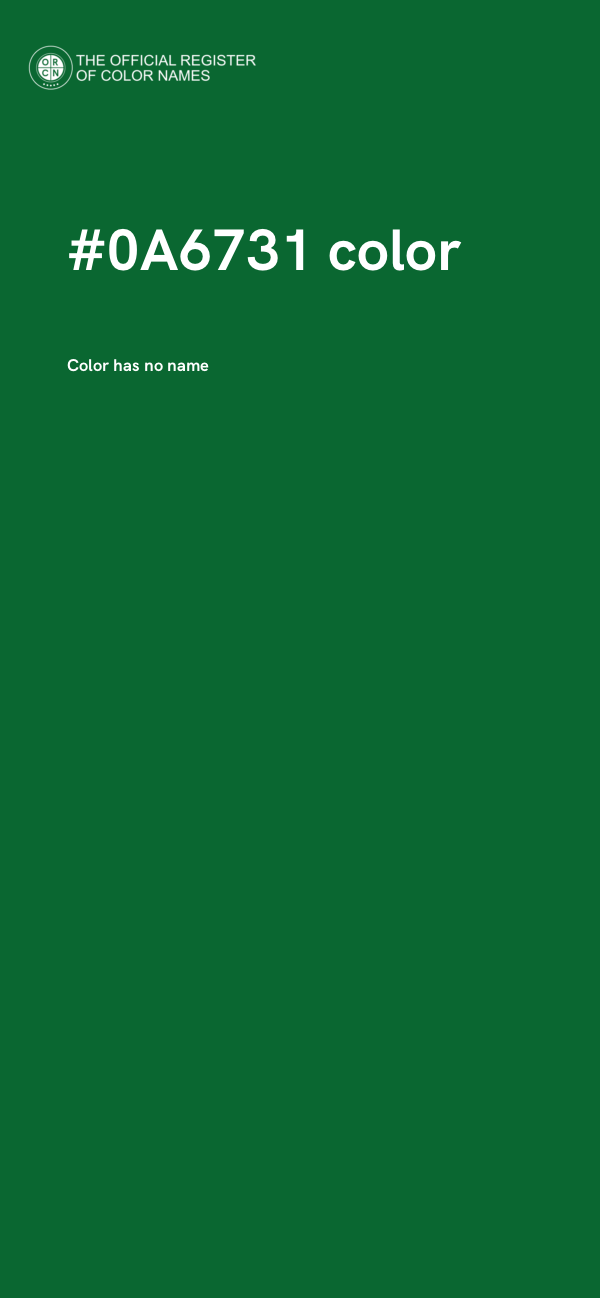 #0A6731 color image