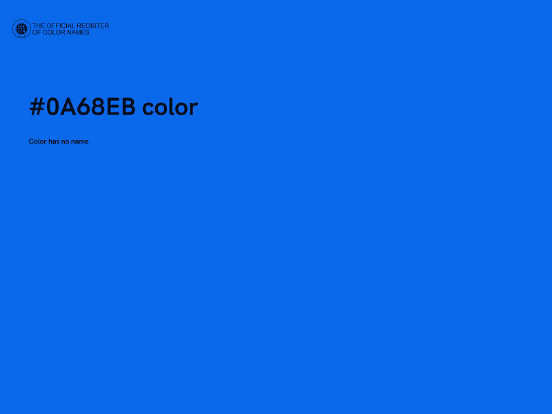 #0A68EB color image