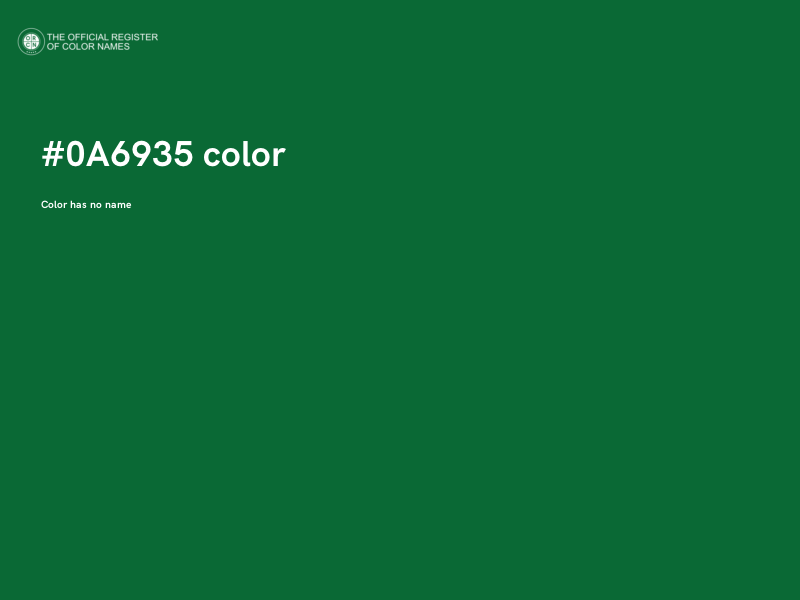 #0A6935 color image