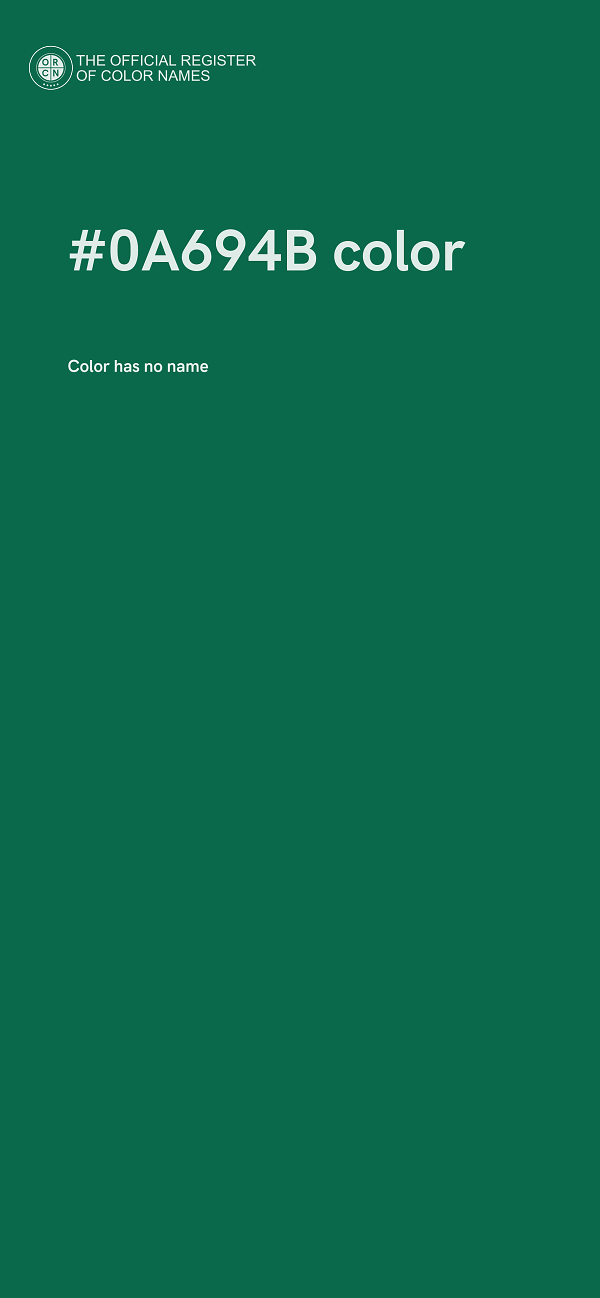 #0A694B color image