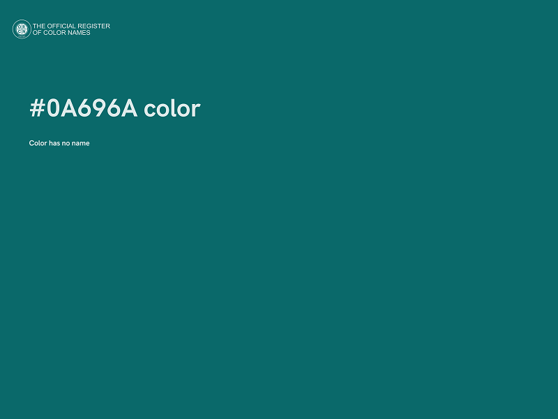 #0A696A color image