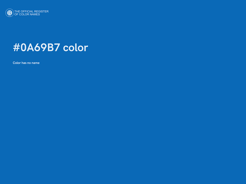 #0A69B7 color image