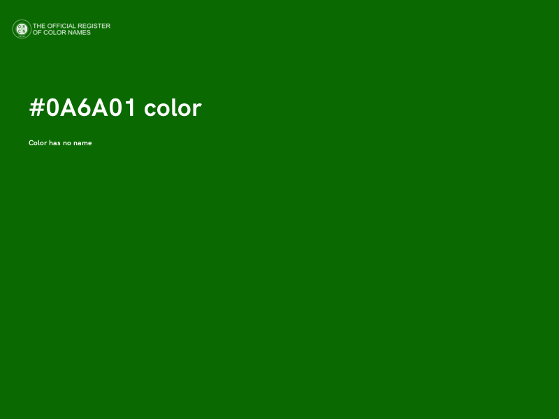 #0A6A01 color image