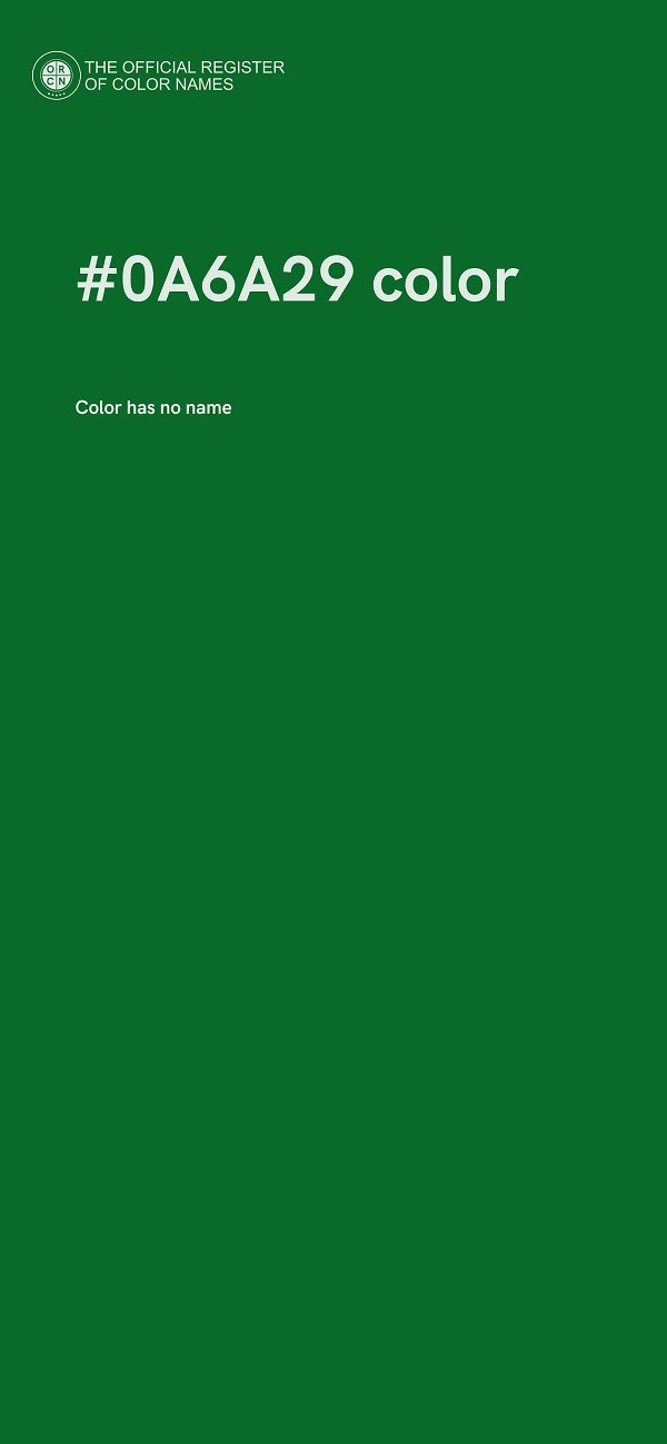#0A6A29 color image