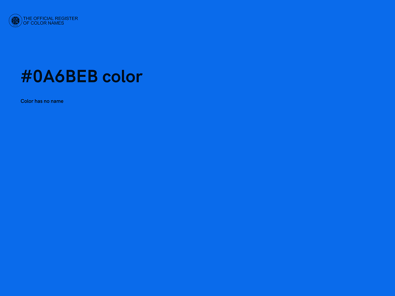 #0A6BEB color image