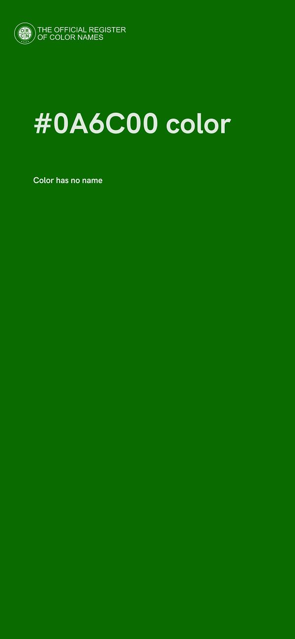 #0A6C00 color image