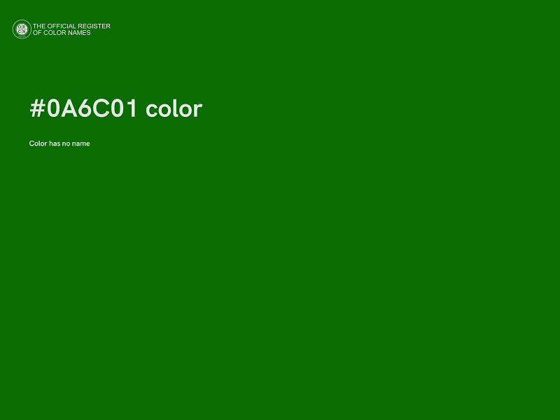 #0A6C01 color image