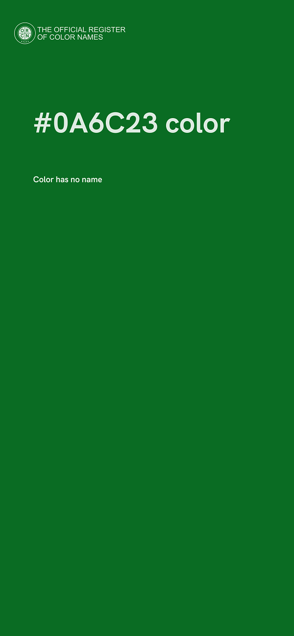 #0A6C23 color image