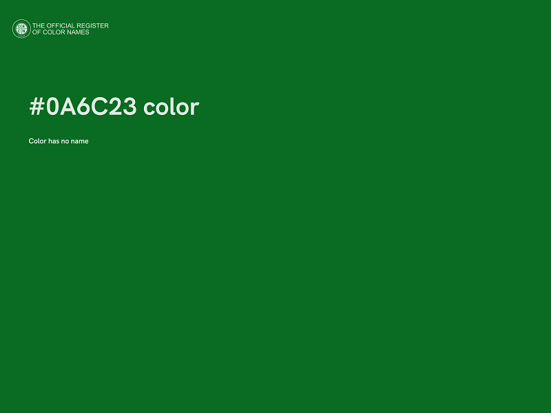 #0A6C23 color image