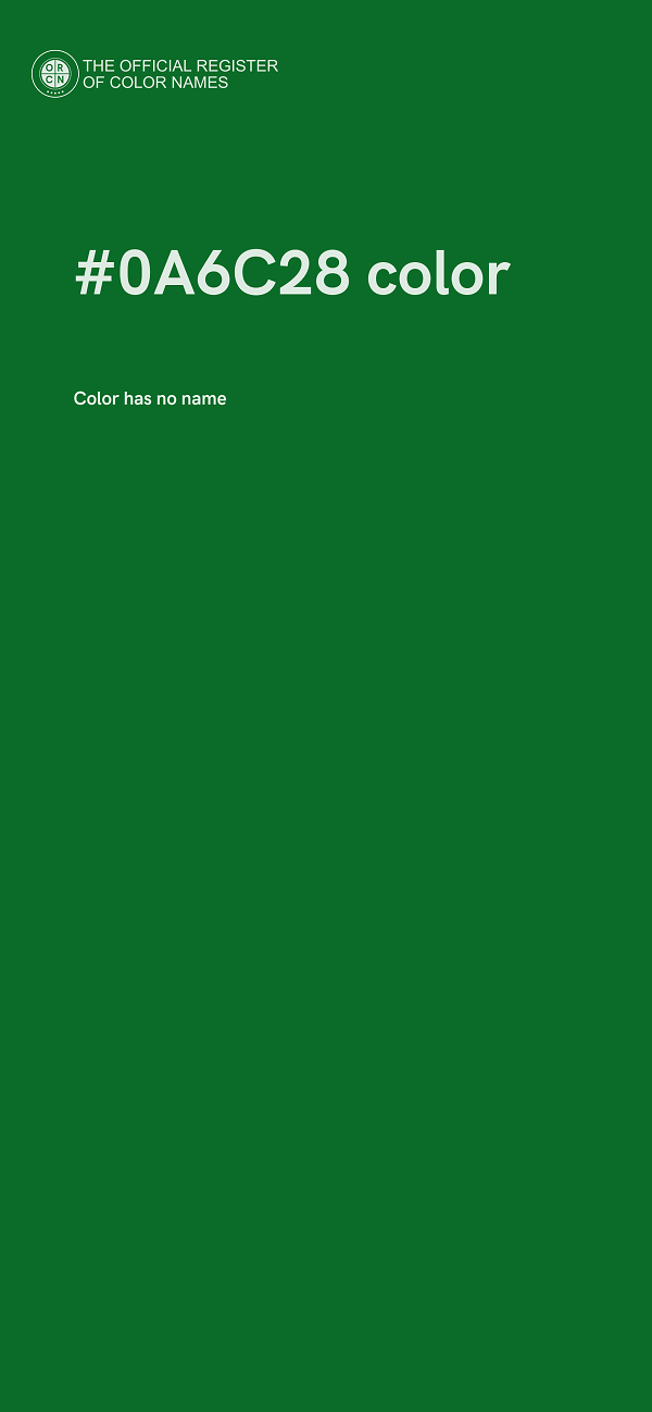 #0A6C28 color image